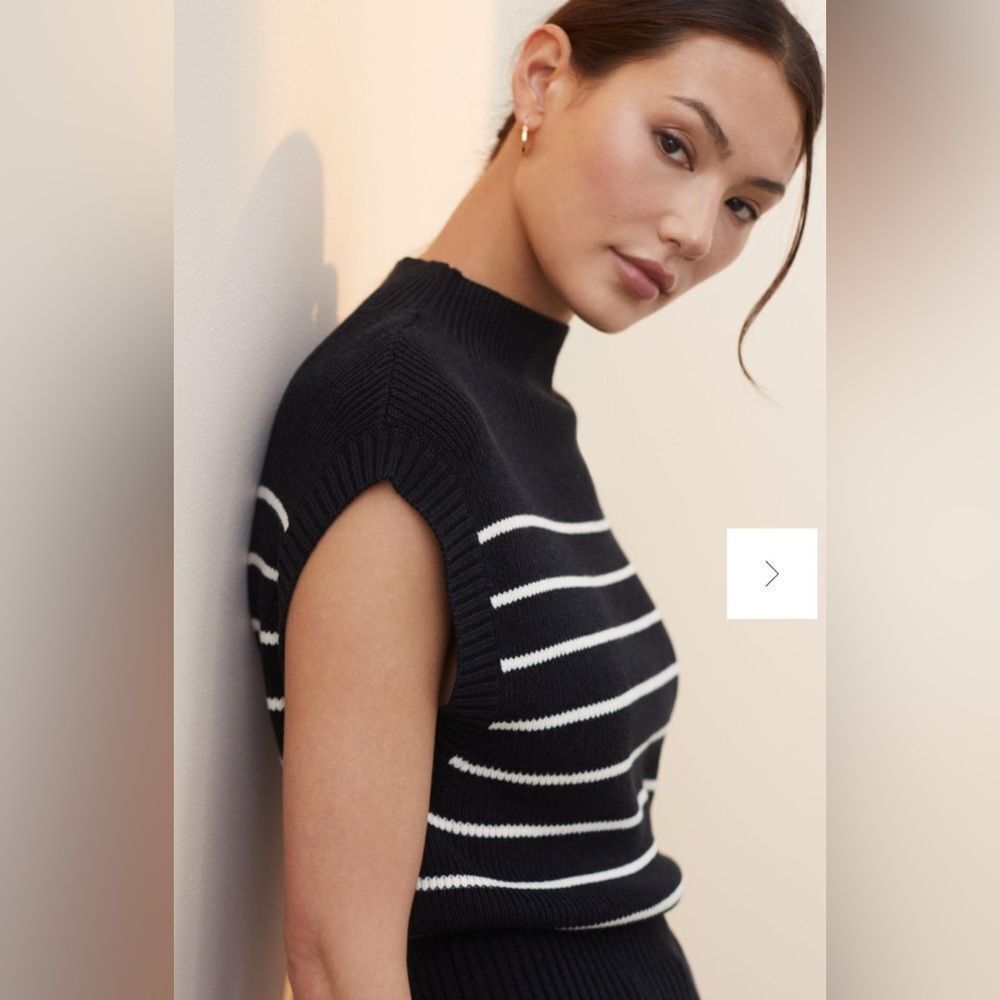 Anthropologie Black and White Striped Sweater